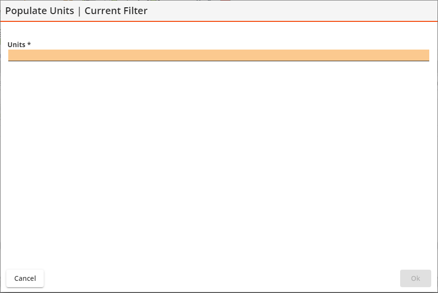 populate material units current filter