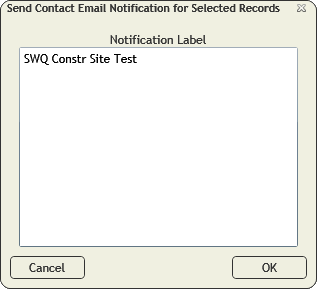 send contact email for selected records