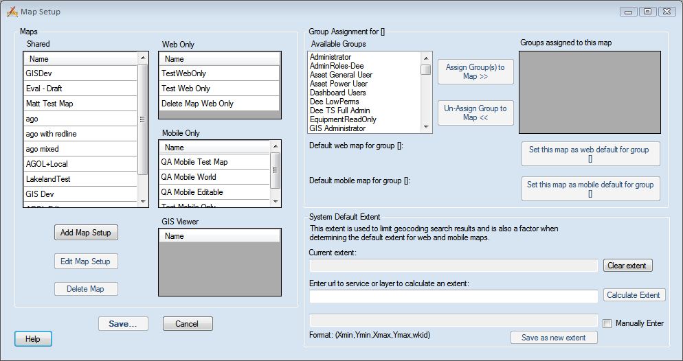 GIS Map Setup
